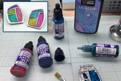 Faux Champlevé Enamel Jewelry in Polymer Clay