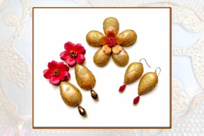 Opulent Brocade Jewelry in Polymer Clay