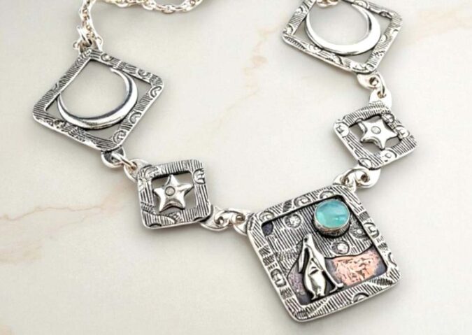 Creating a Moongazing Hare Necklace in Metal Clay