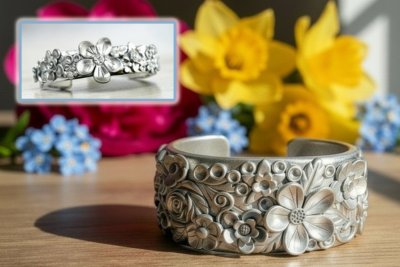 Silver Garden: Create a Faux Metal Polymer Clay Cuff